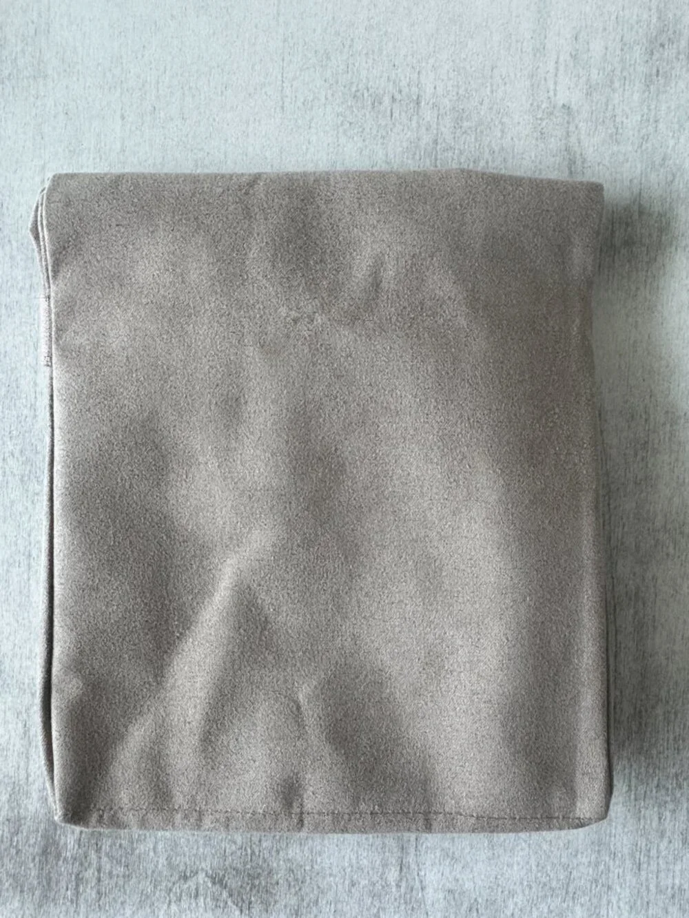 ALEXIS BITTAR JEWELRY Gray Suede Fold Over Dust Travel Pouch